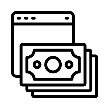 Web simgesi düz tasarım, vektör illüstrasyonuna Harca                                     