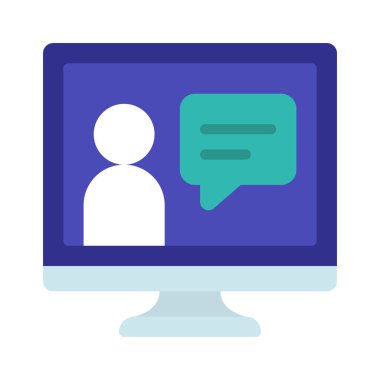 Video Çağrısı Web simgesi vektör çizimi