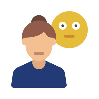 Nötr Müşteri Ağı ikonu düz tasarım, vektör illüstrasyonu