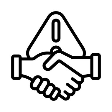 Kriz Anlaşması düz simge, vektör illüstrasyonu 