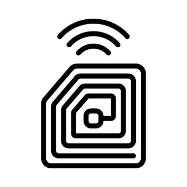 çip simgesi, vektör illüstrasyonu basit tasarım