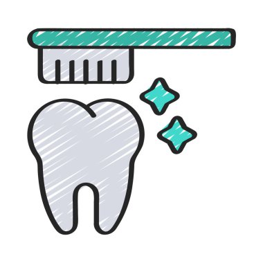 Temiz Diş simgesi vektör illüstrasyon tasarımı
