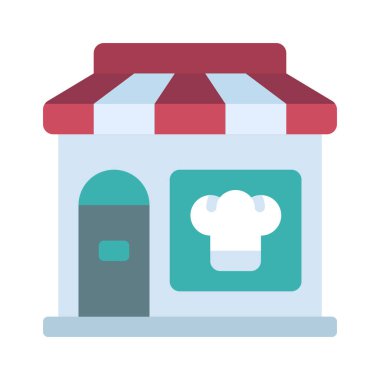 Restoran dairesi simgesi, vektör çizimi 