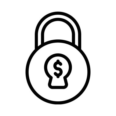 lock icon, vector illustration simple design