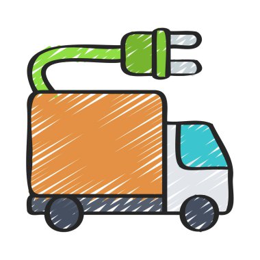 Elektrik Lordu simgesi basit düz illüstrasyon