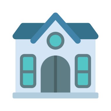 Basit ev simgesi vektör illüstrasyonu