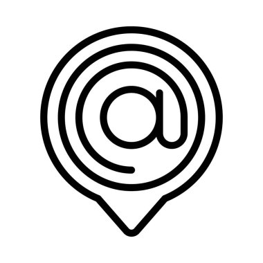 İşarette E- posta, Beyaz Arkaplanda Ayırılmış Simge 