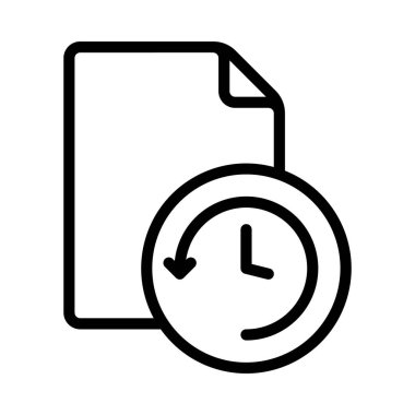 Belge Geçmişi simgesi, vektör illüstrasyonu 