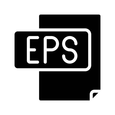 EPS Dosya simgesi, vektör illüstrasyonu