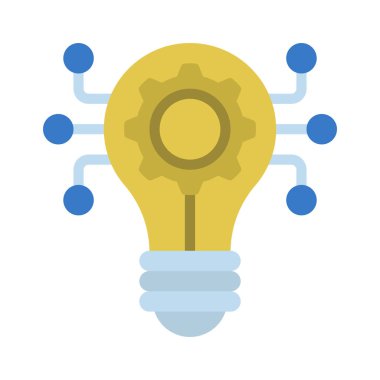 İnovasyon web simgesi düz tasarım, vektör illüstrasyonu              