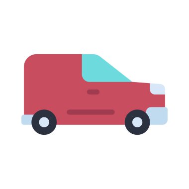 Van simgesi, vektör illüstrasyonu basit tasarım