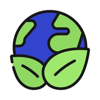 Dünya web simgesi, vektör illüstrasyonunu terk eder                                   