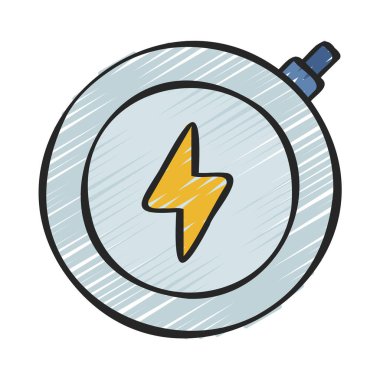 Kablosuz Şarj Ağı simgesi, vektör illüstrasyonu            