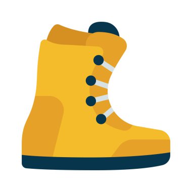 Snowboard Önyükleme simgesi, vektör illüstrasyonu