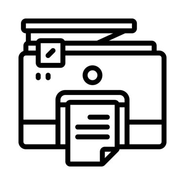 Yazıcı Tarayıcı simgesi vektör çizimi 