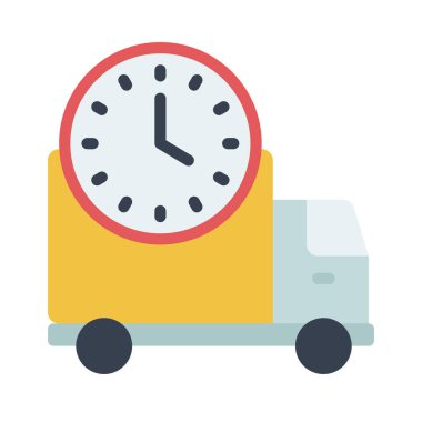 dağıtım kamyonu ikonu vektör çizimi