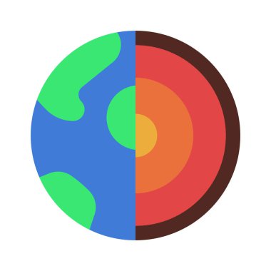 Dünya Çekirdek Ağ ikonu vektör çizimi