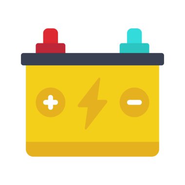 Battery icon, vector illustration simple design