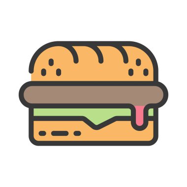 Alt düz simge, vektör illüstrasyonu 