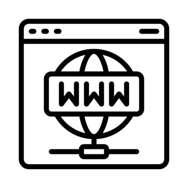 Web sitesi sunucu simgesi, vektör illüstrasyonu