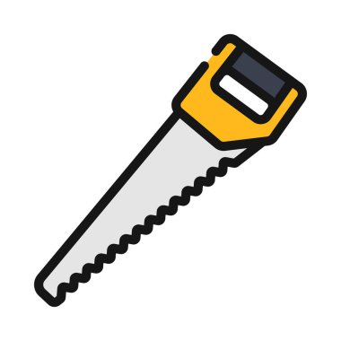 Crosscut Hand Testere simgesi, vektör illüstrasyonu basit tasarım