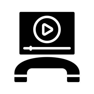 Video Çağrısı Web simgesi vektör çizimi