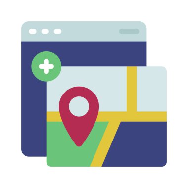 pin, konum kavramı, vektör illüstrasyonu