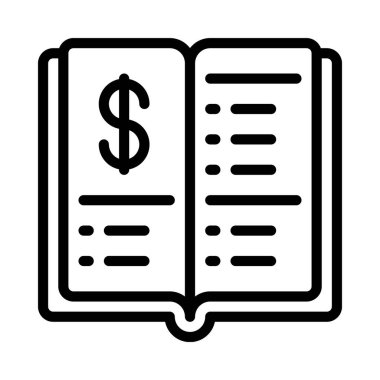 Defter Aç Web simgesi vektör illüstrasyonu