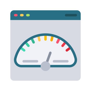 Web sitesi Speed simgesi, vektör illüstrasyonu