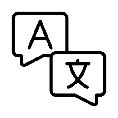 Çeviri web simgesi vektör illüstrasyonu