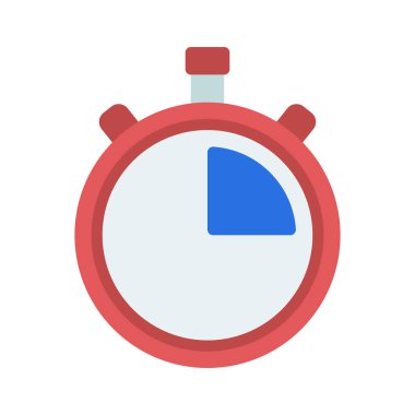 Kronometre simgesi, beyaz arkaplanda vektör illüstrasyonu  