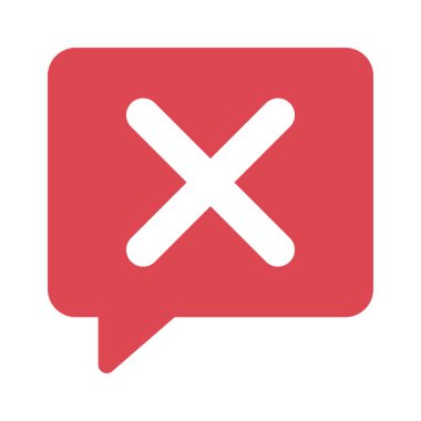 Reddedilmiş İleti simgesi, vektör illüstrasyonu  