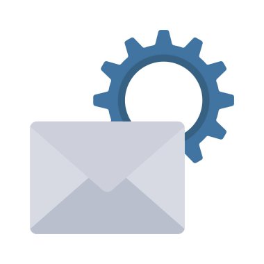 E- posta Yönetimi Simgesi, Vektör İllüstrasyonu