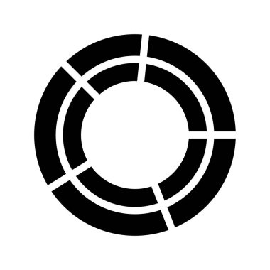 Bir Donut Çizelgesinin vektör çizimi