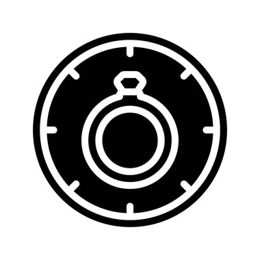 zaman yönetimi ve zaman kavramı simgesi, vektör illüstrasyonu basit tasarım