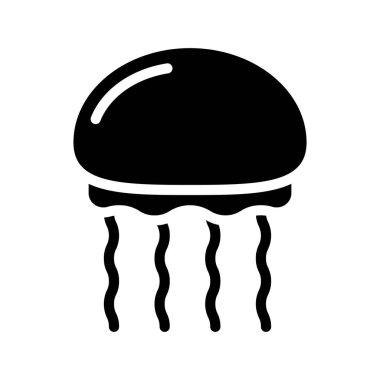 denizanası vektör çizgisi simgesi deseni