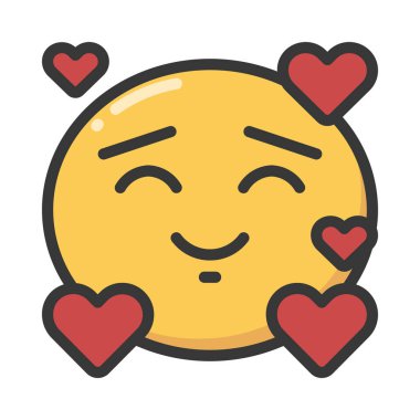 Aşk web simgesi vektör illüstrasyonunda