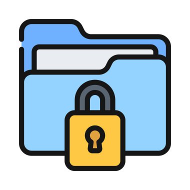 Kilitli Ayarlar simgesi, vektör illüstrasyonu 