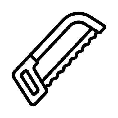 Demir Testere simgesi, vektör illüstrasyonu basit tasarım