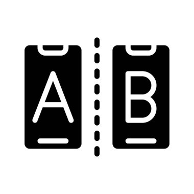 AB Test Ağ simgesi vektör illüstrasyonu