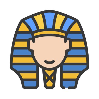 Mısırlı tanrı simgesi vektör taslağı çizimi