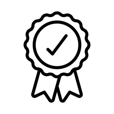 Mark Ödülü Kurdele ikonu vektör illüstrasyonunu kontrol et 