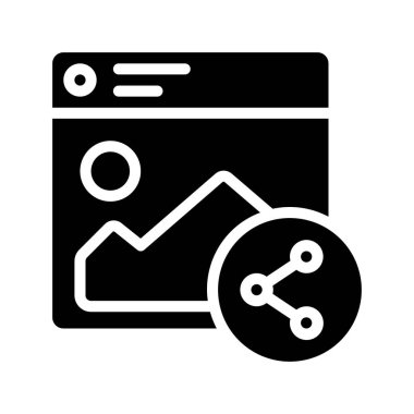 Sosyal Posta web simgesi vektör illüstrasyonunu paylaş                       