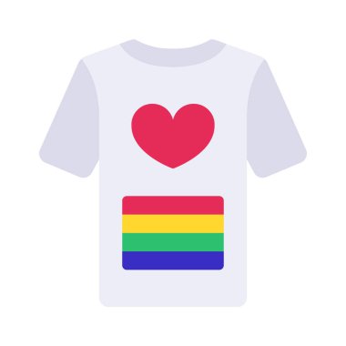 LGBT T Gömlek Ağı simgesi, vektör illüstrasyonu         