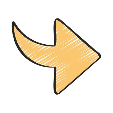 Point Curve Large Arrow web simgesi çizimi