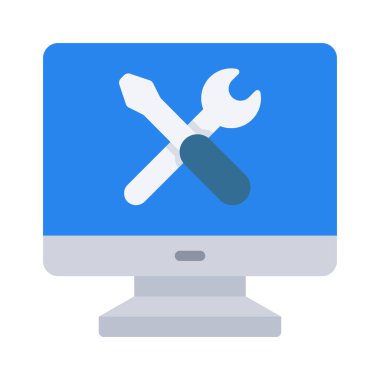 Bilgisayar Yapılandırma simgesi, vektör illüstrasyonu 