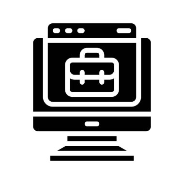 Çevrimiçi İş Web simgesi vektör illüstrasyonu