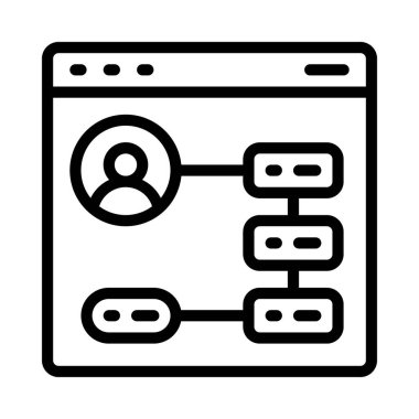 Kullanıcı Akımı web simgesi vektör çizimi