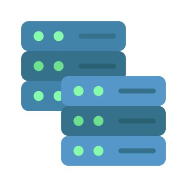 sunucu web simgesi vektör illüstrasyonu