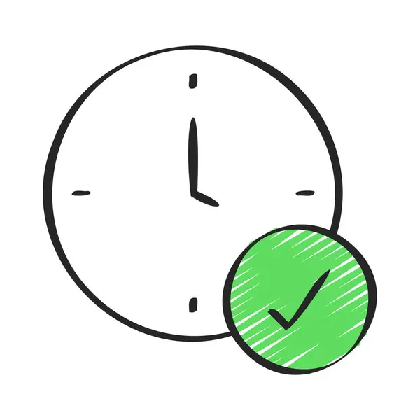 Design Vetor Ícone Relógio Isolado — Vetor de Stock